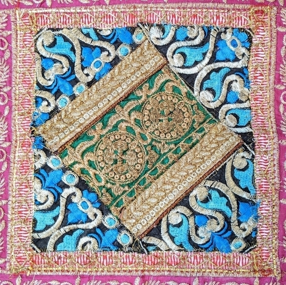 2 Boho Indian patchwork cushion covers - Picture 9 of 11